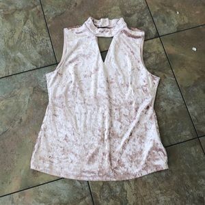 Soft pink velvet top